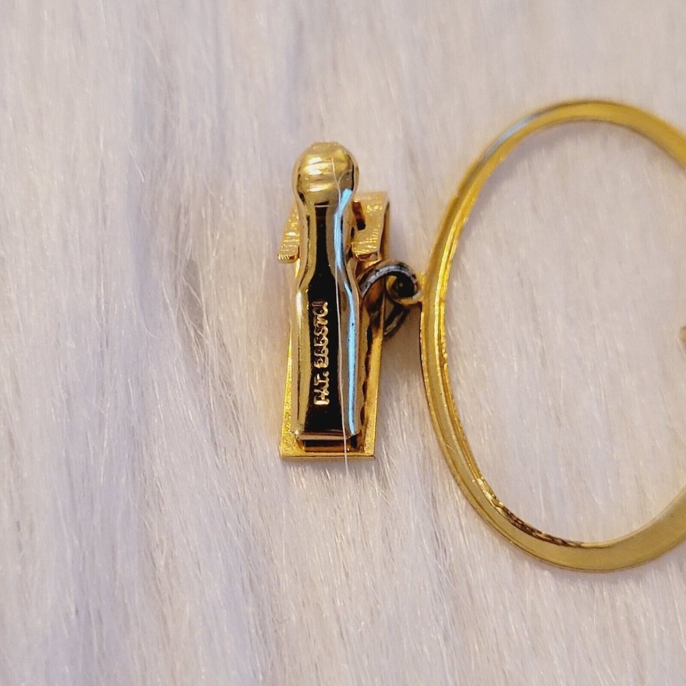 Vintage Royal Crown‎ Tie Clip Pat Pend Gold Tone Metal UK Court Regal 15438 - Picture 2 of 6